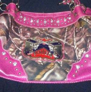 Pink camo purse